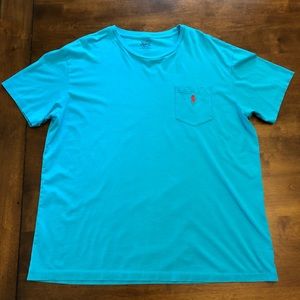 Men’s Ralph Lauren teal shirt with front pocket L